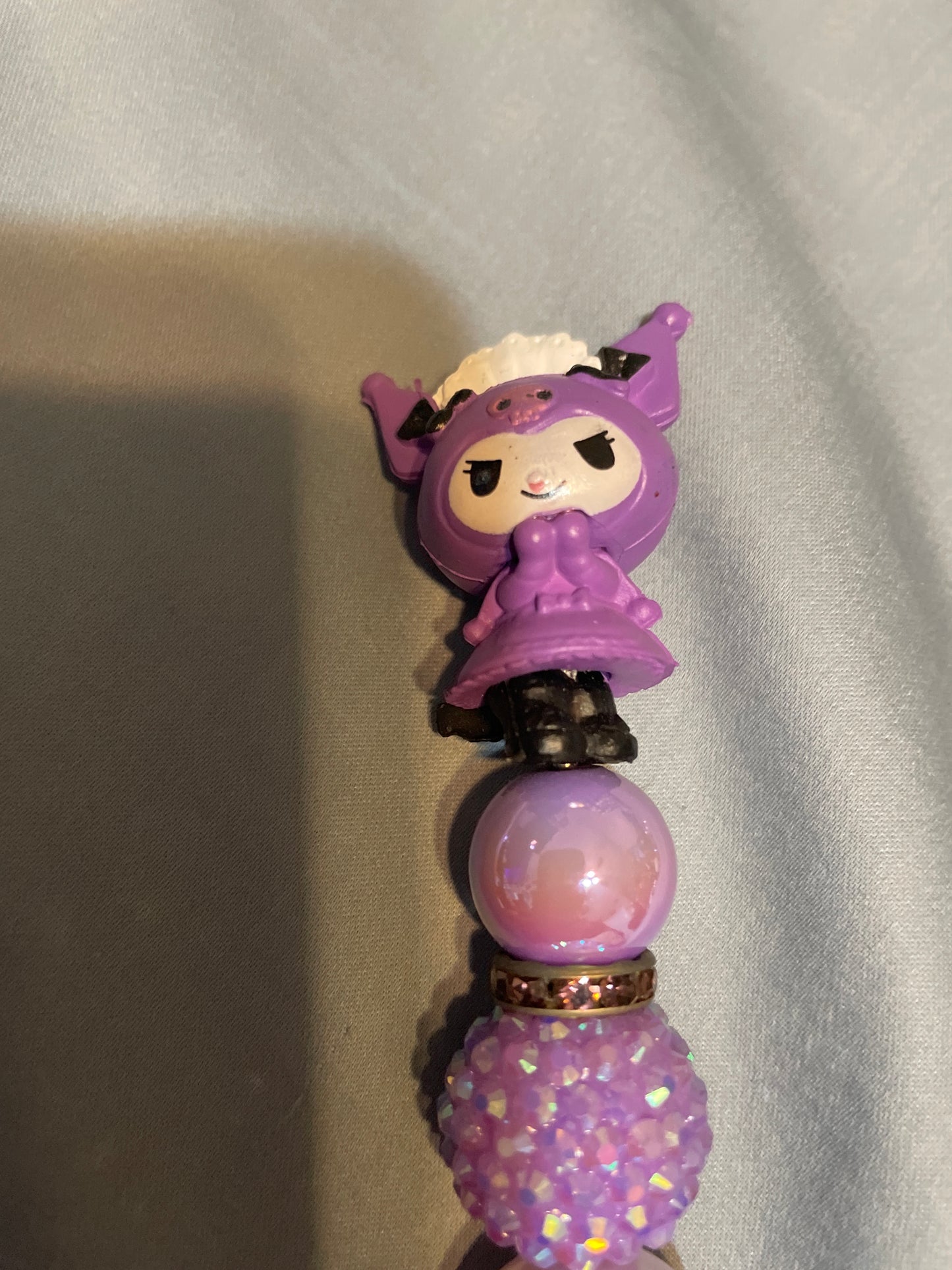 Kuromi purple beaded pen