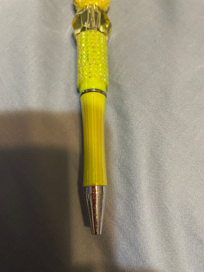 Hello kitty yellow beaded pen