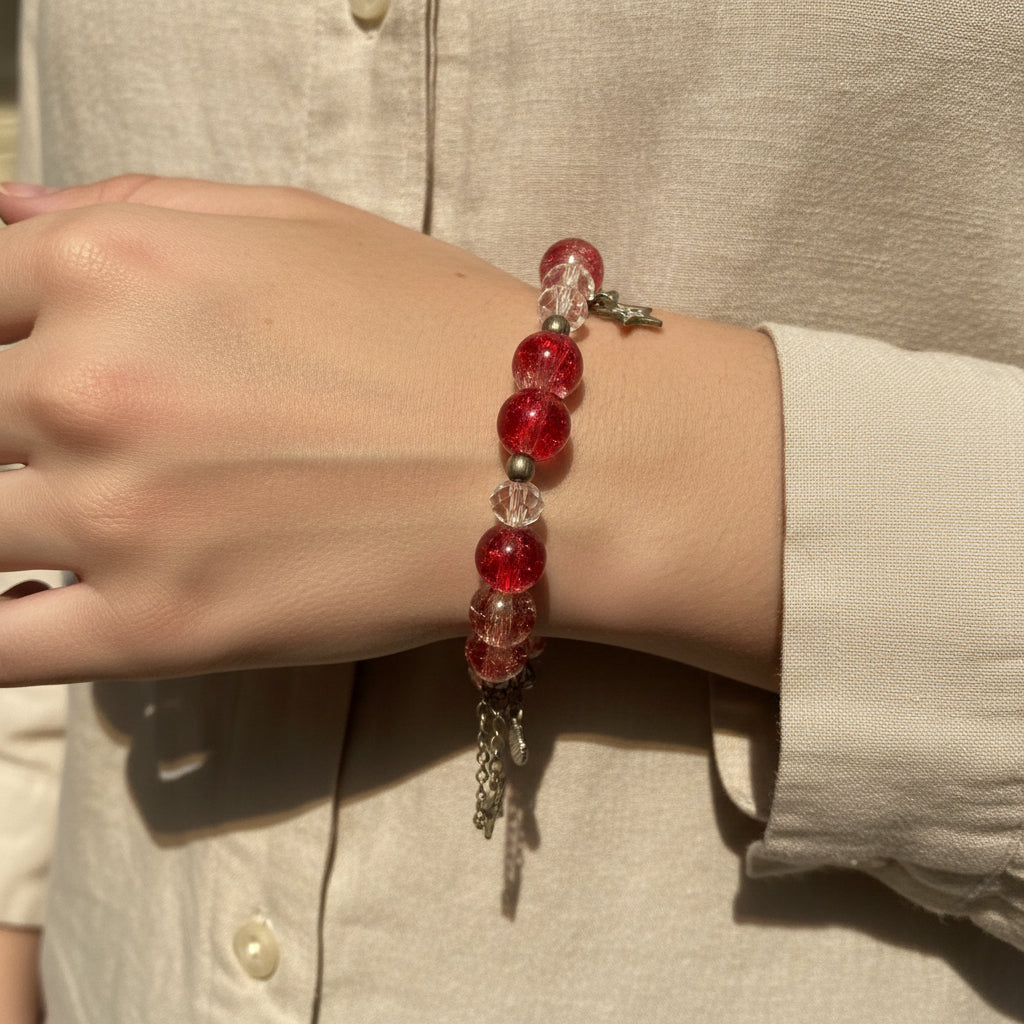 A Bow and star charmed bracelet