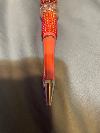 Hello kitty red beaded pen