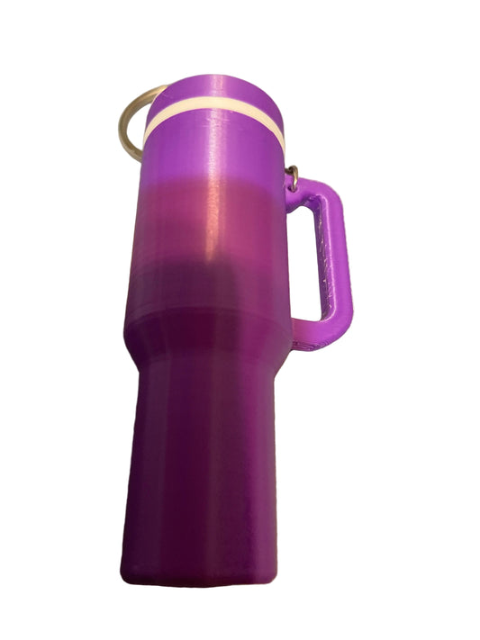 Purple tumbler keychain