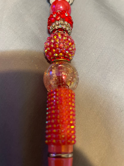 Hello kitty red beaded pen
