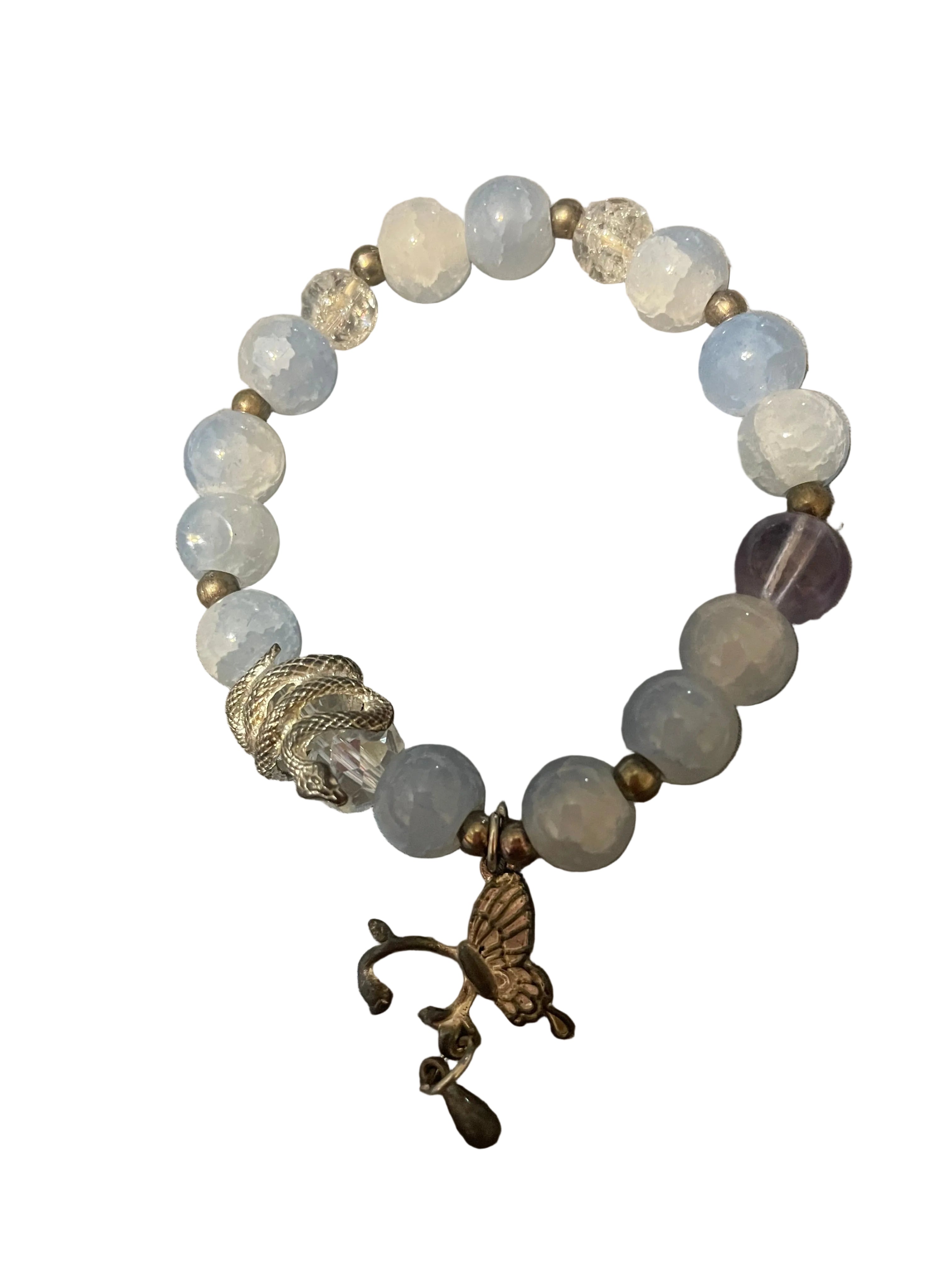 Butterfly and snake bracelet