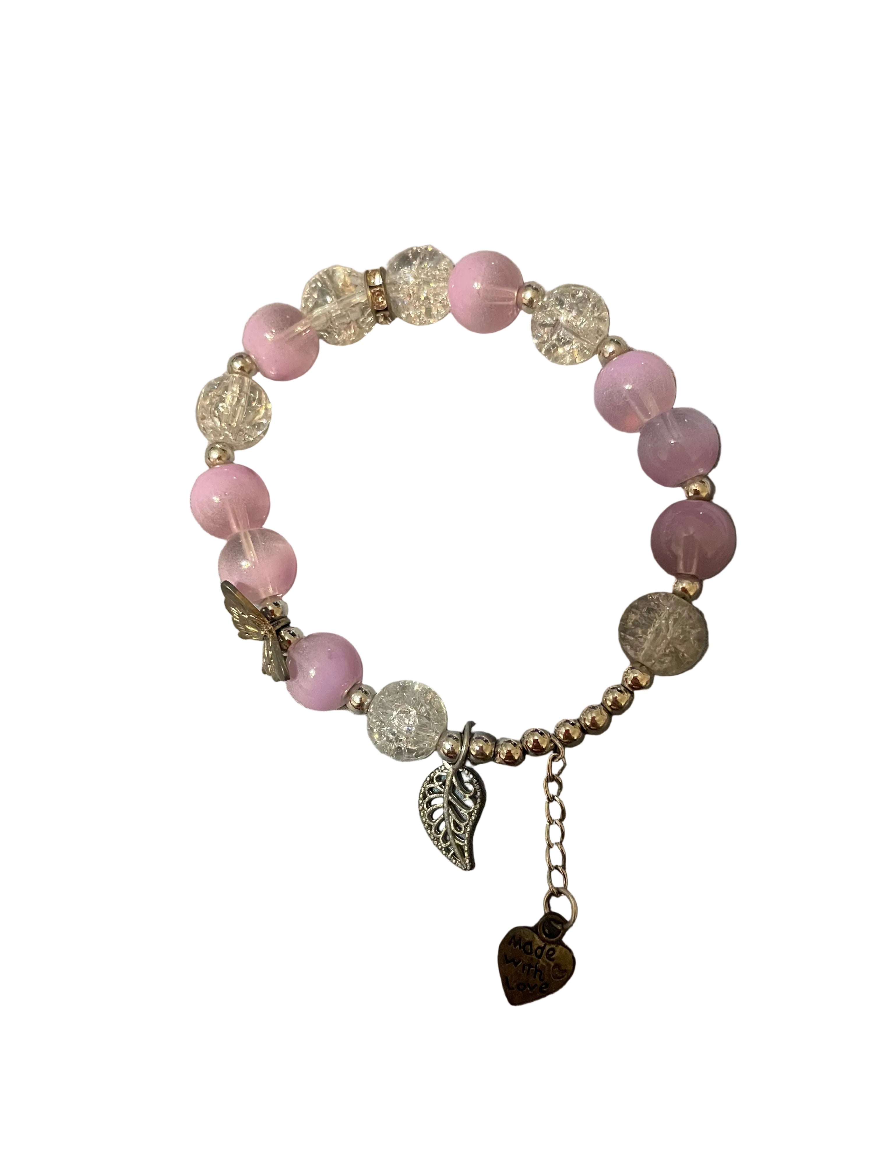 Butterfly heart bracelet