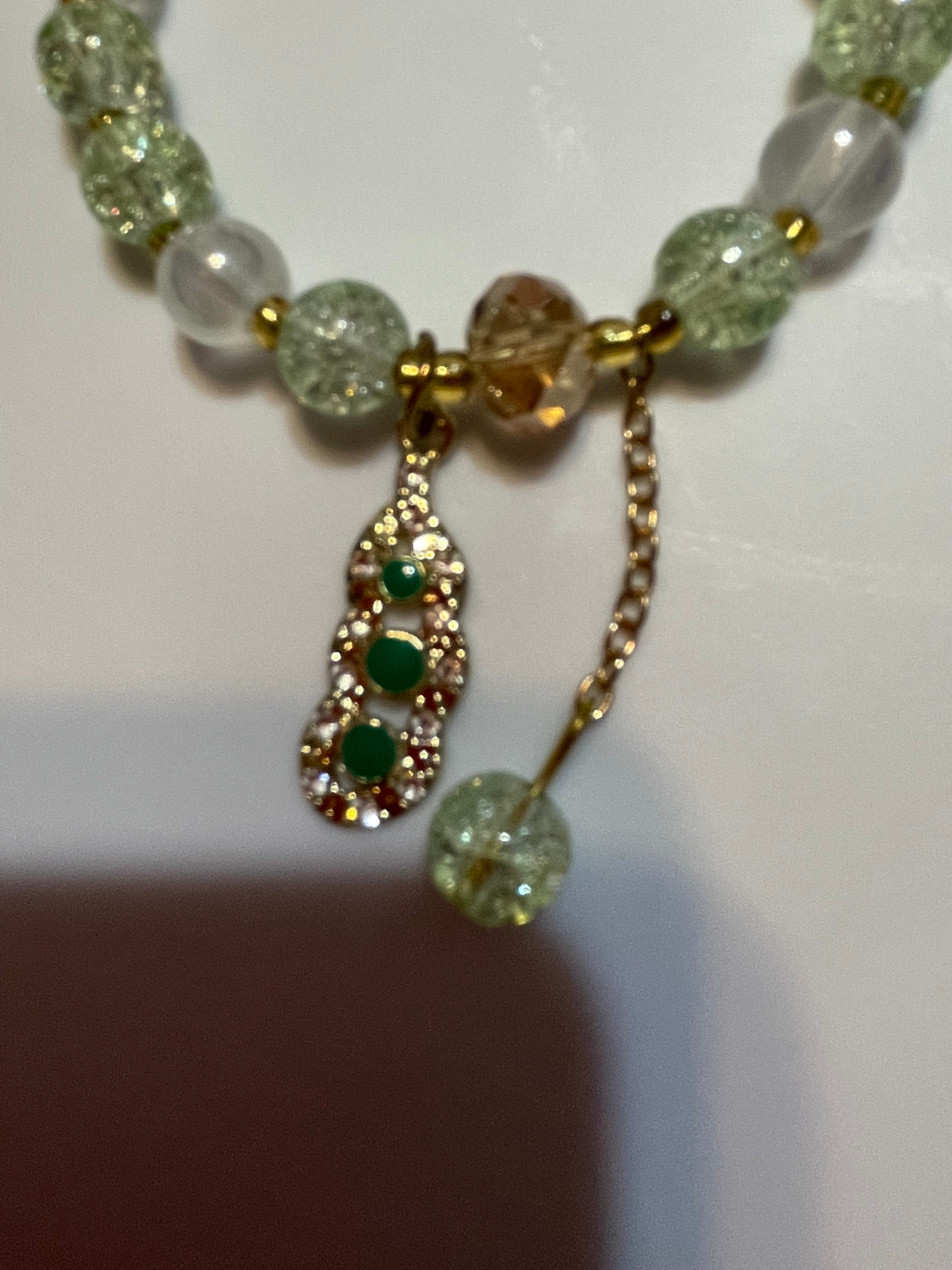 Beaded bracelet with a decorative clasp