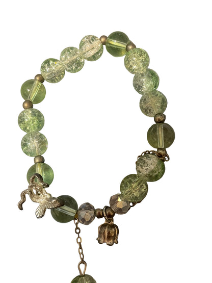 Butterfly, Snake & Flower Beaded Bracelet