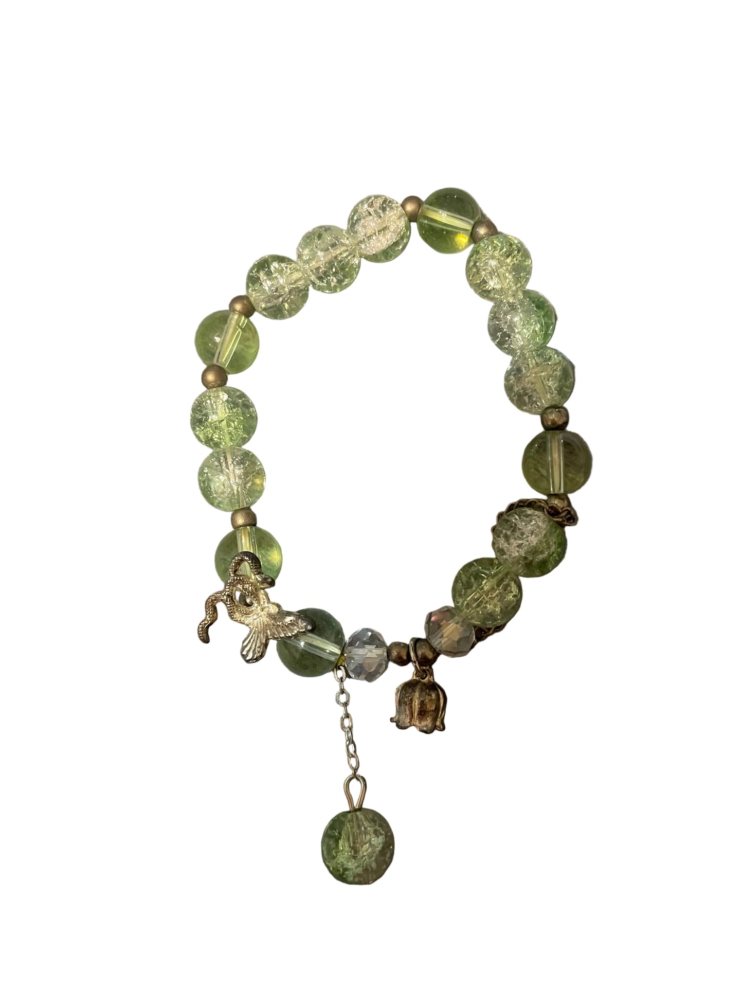Butterfly, Snake & Flower Beaded Bracelet