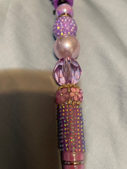 Kuromi purple beaded pen