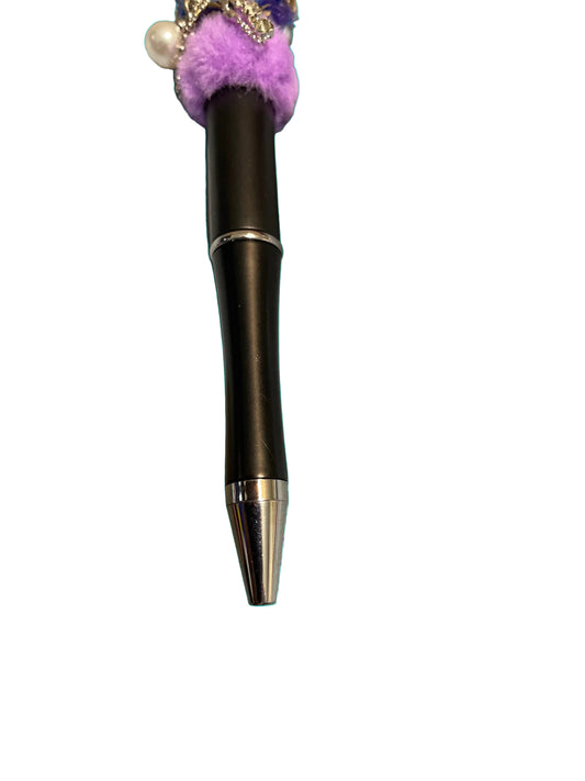 Ursula black beaded pen