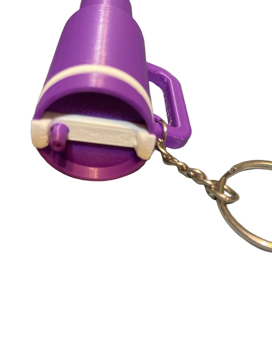Purple tumbler keychain