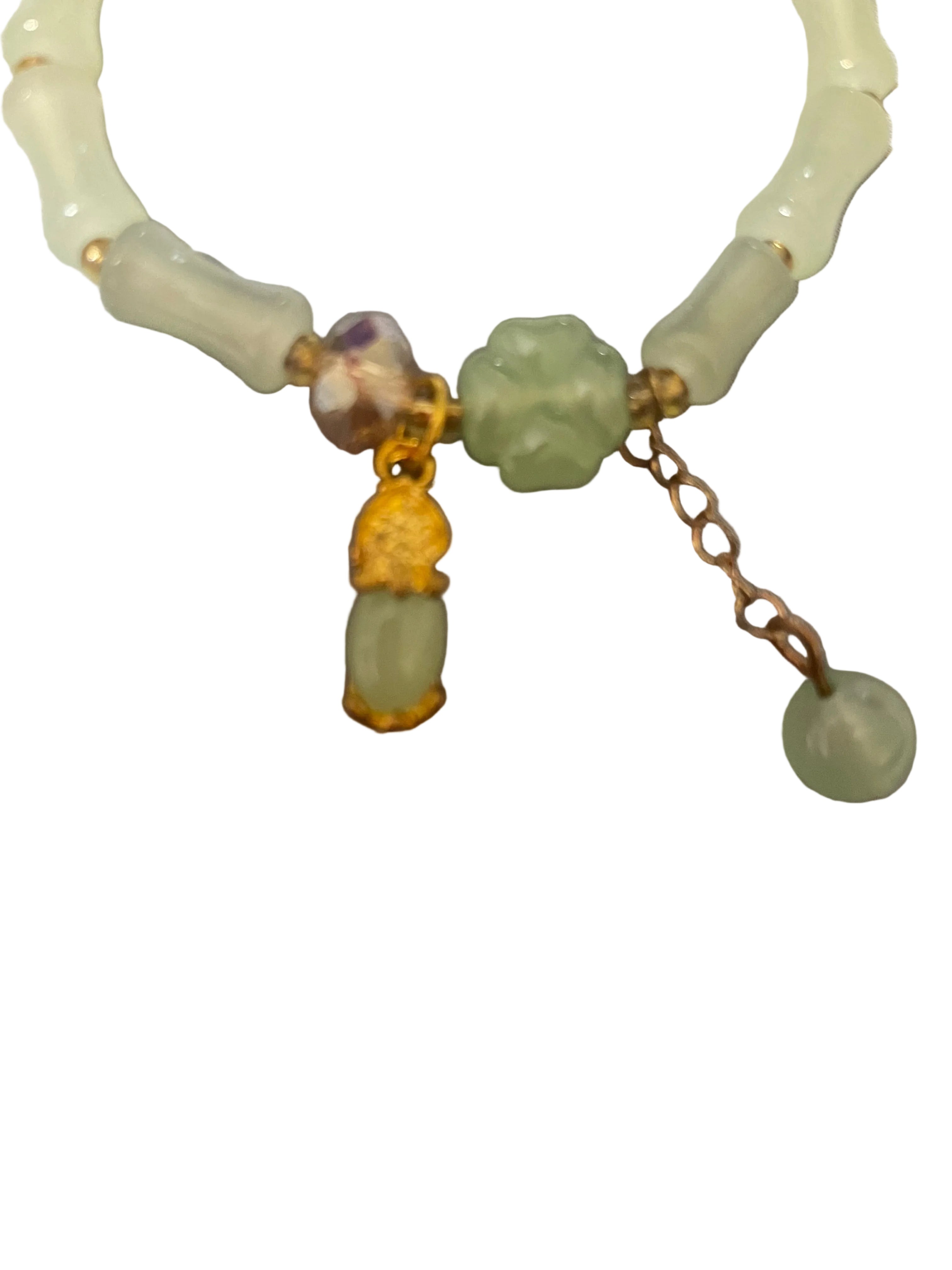 Bamboo green bracelet