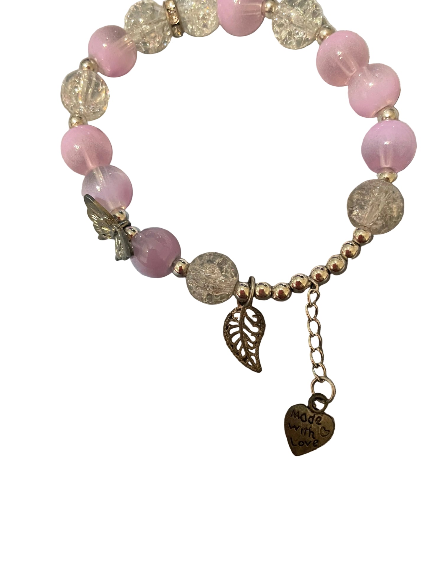 Butterfly heart bracelet