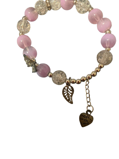 Butterfly heart bracelet