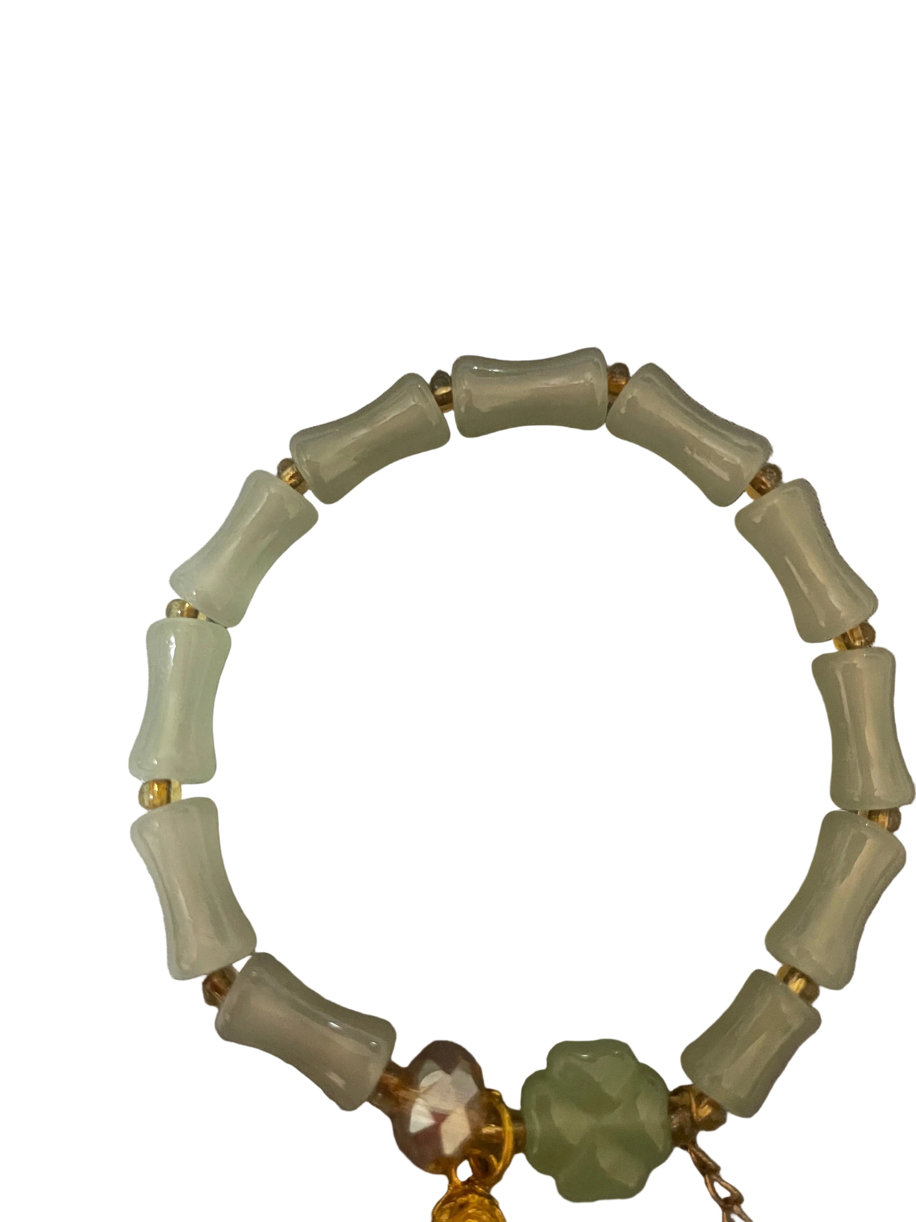Bamboo green bracelet
