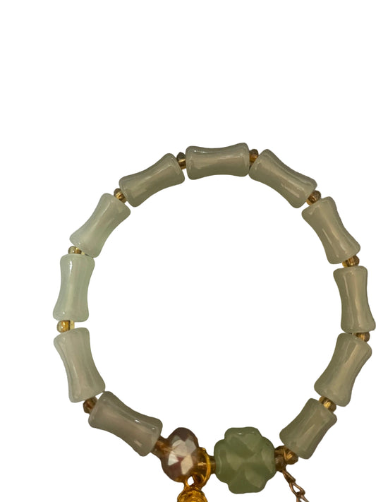 Bamboo green bracelet