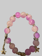 A flower charmed Pink bracelet
