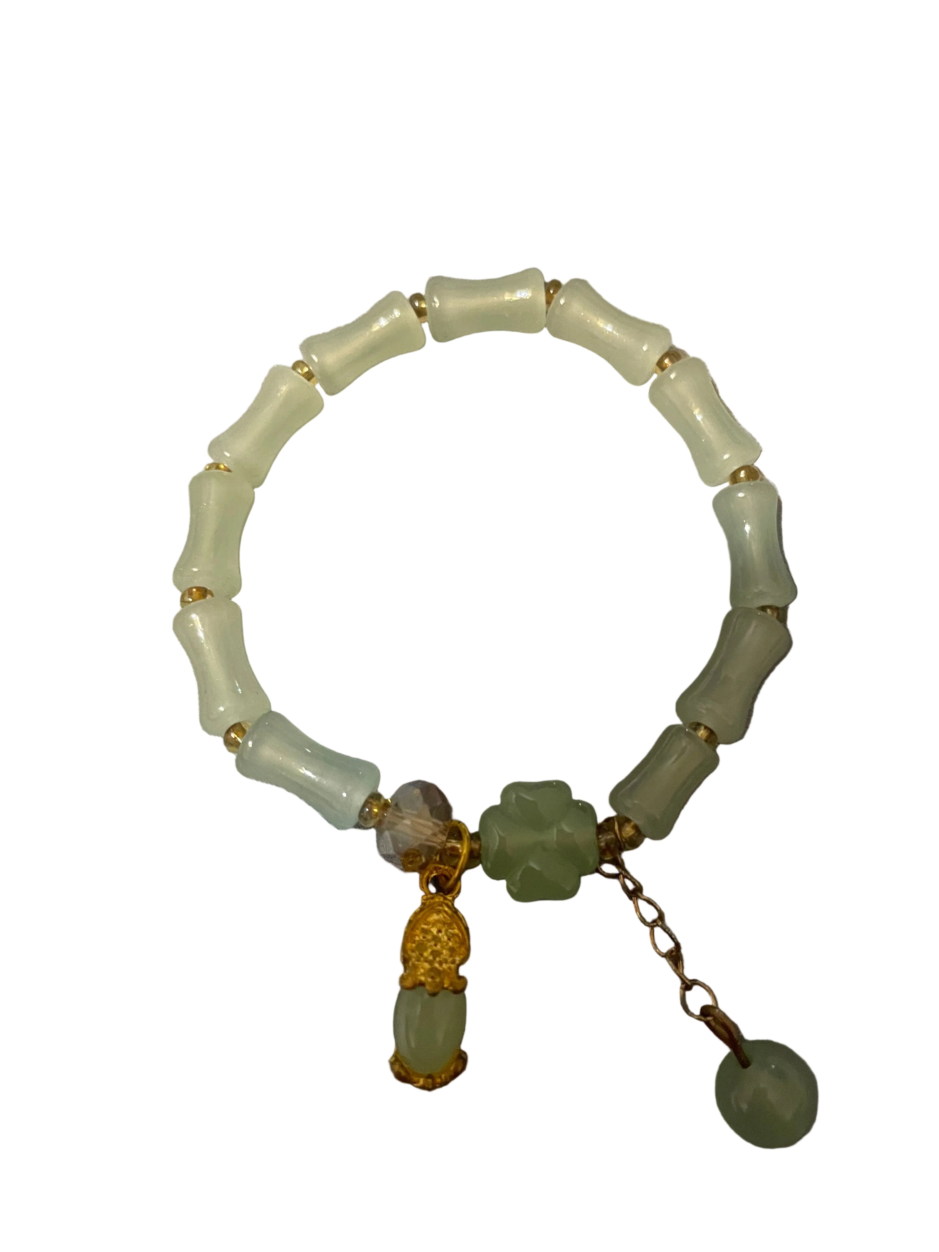 Bamboo green bracelet