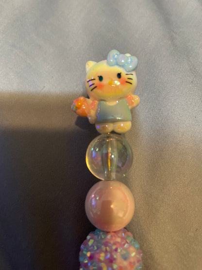 Hello kitty’s blue beaded pen