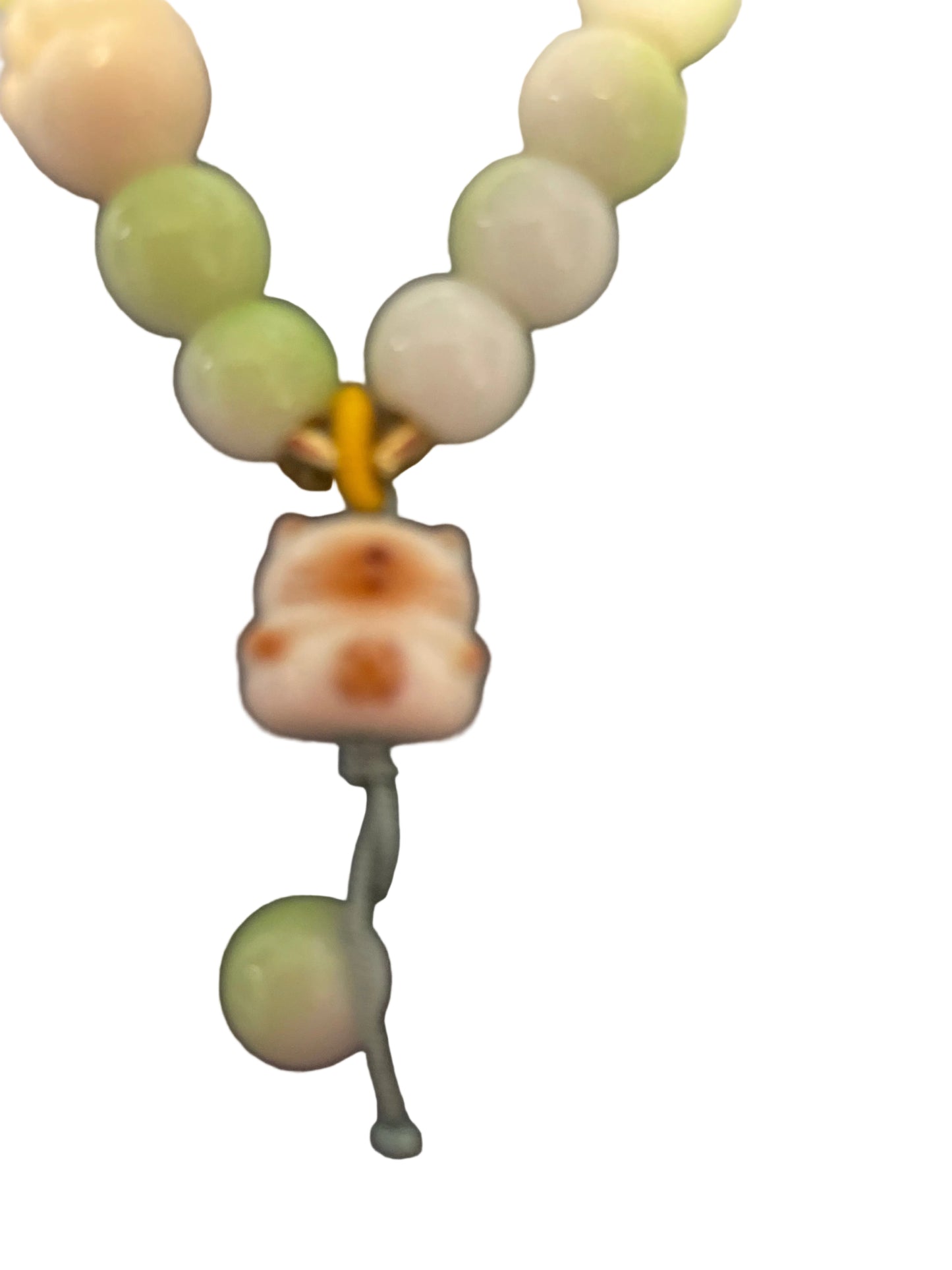 Cat green bracelet