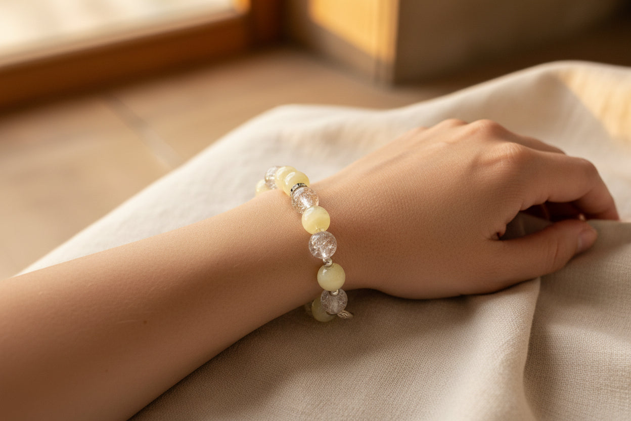 Heart wing charmed bracelet