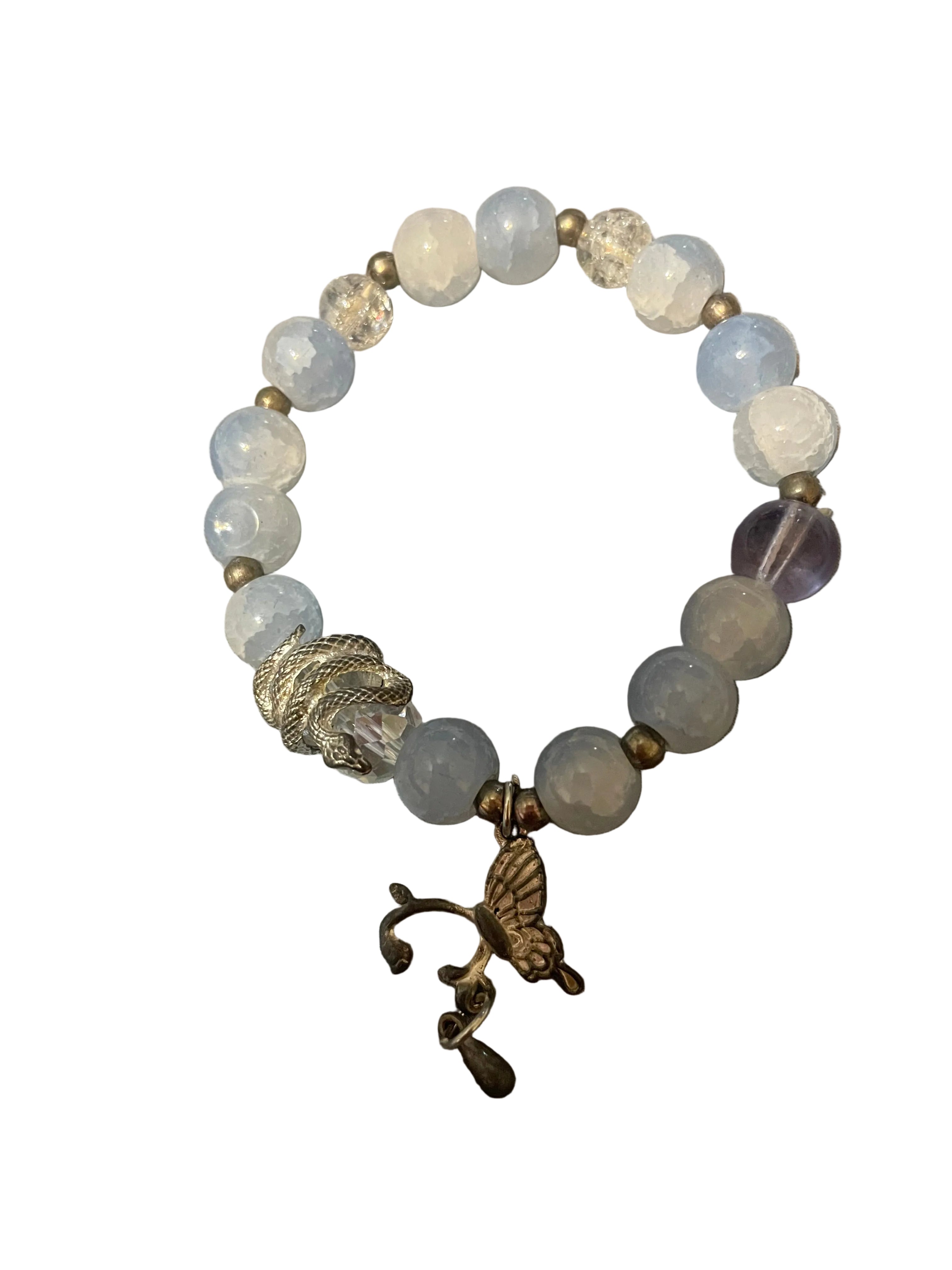 Butterfly and snake bracelet