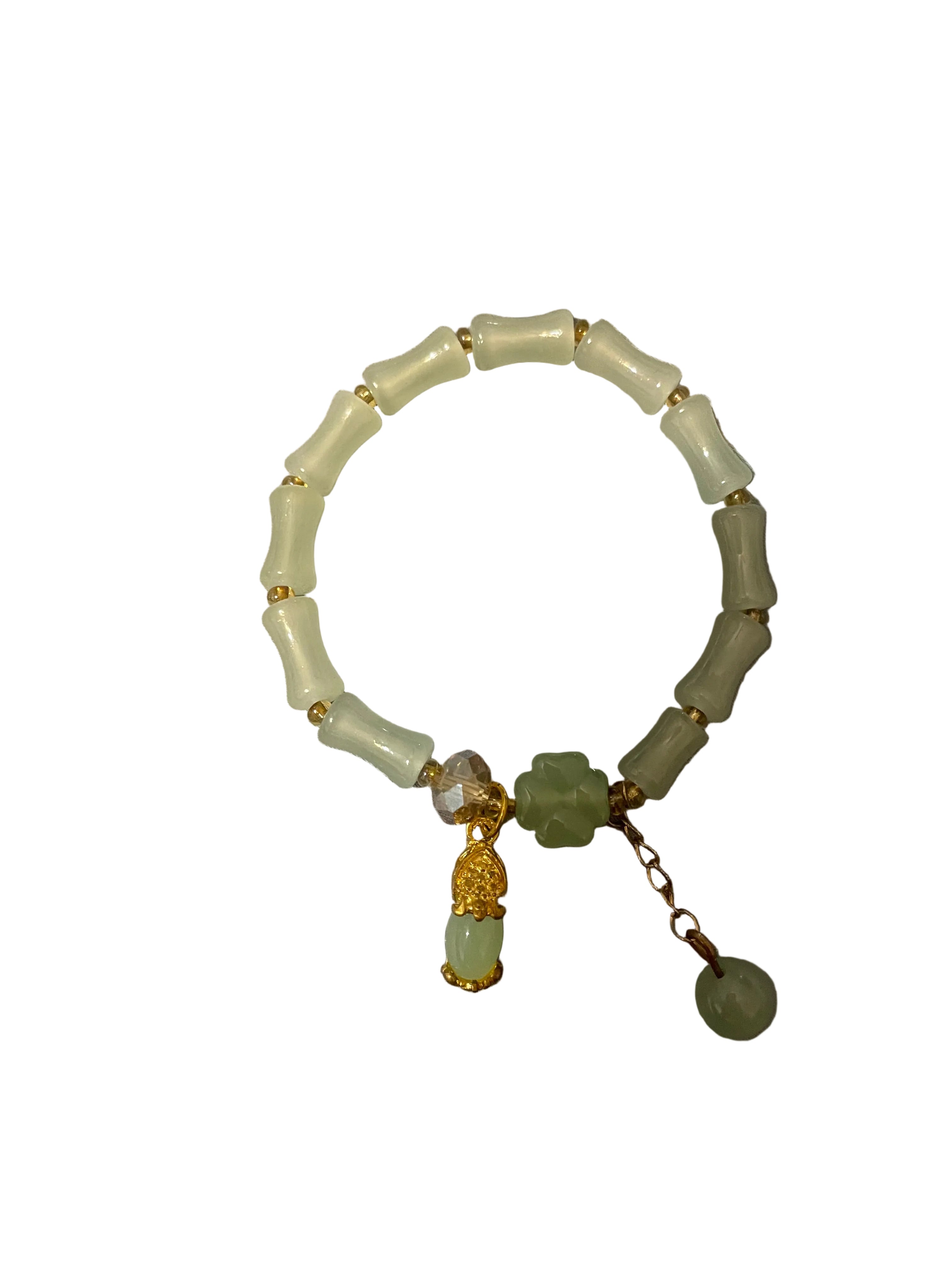 Bamboo green bracelet