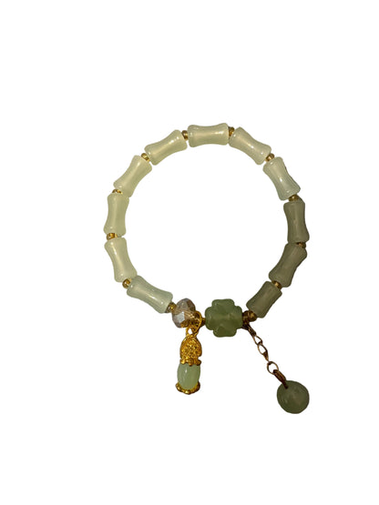 Bamboo green bracelet