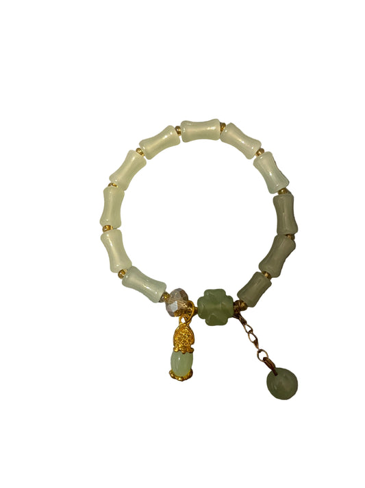 Bamboo green bracelet