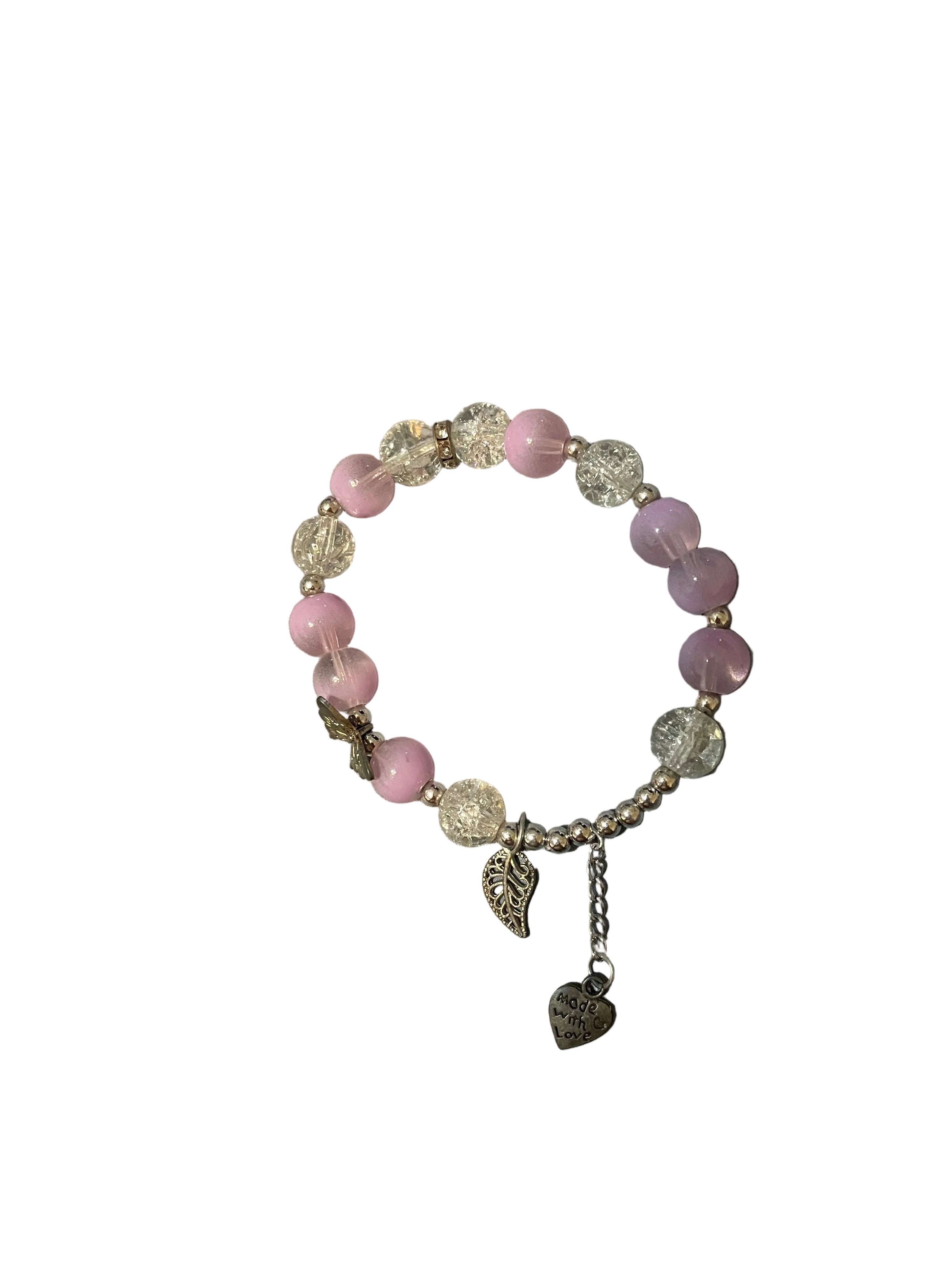 Butterfly heart bracelet