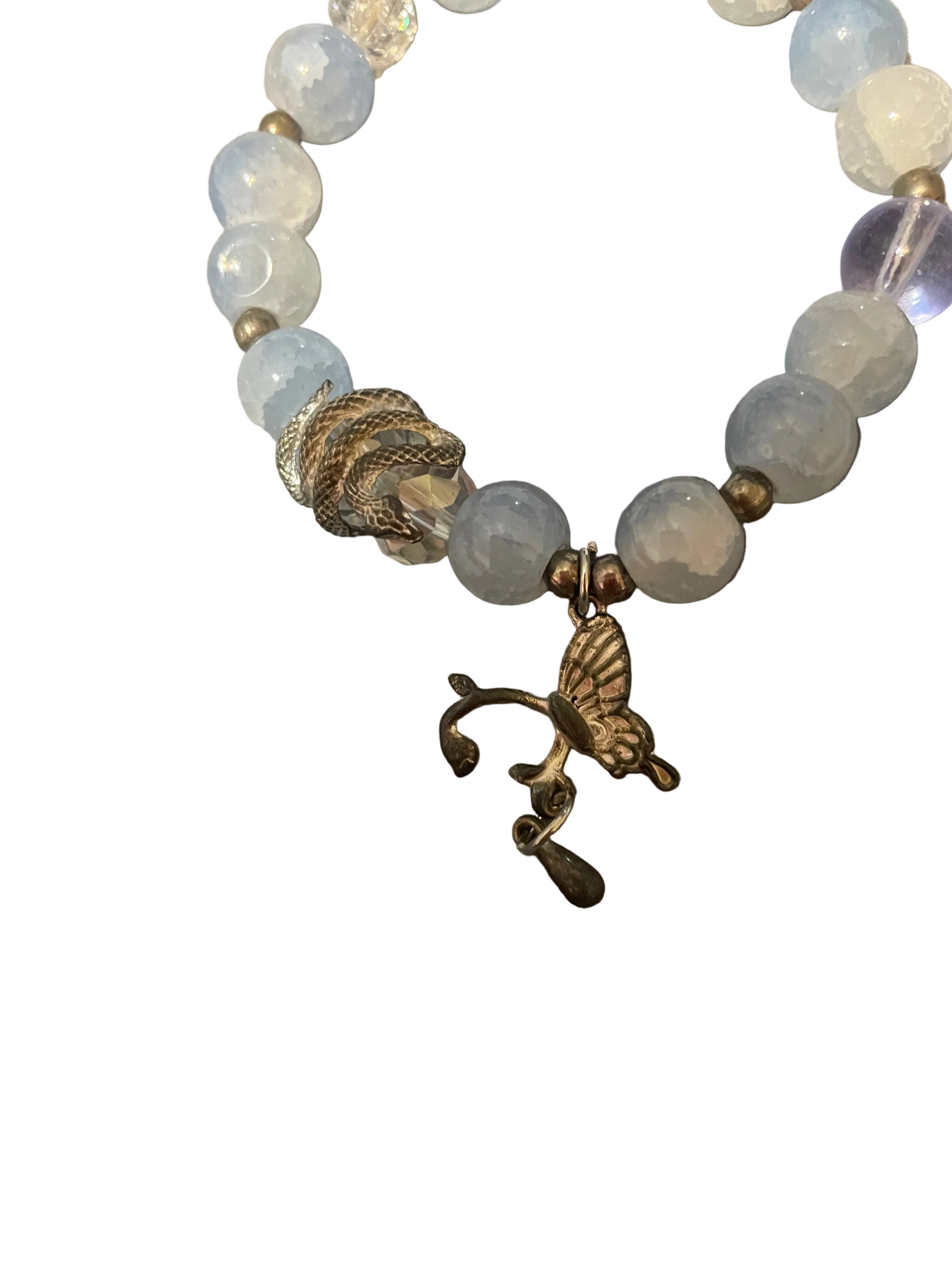 Butterfly and snake bracelet