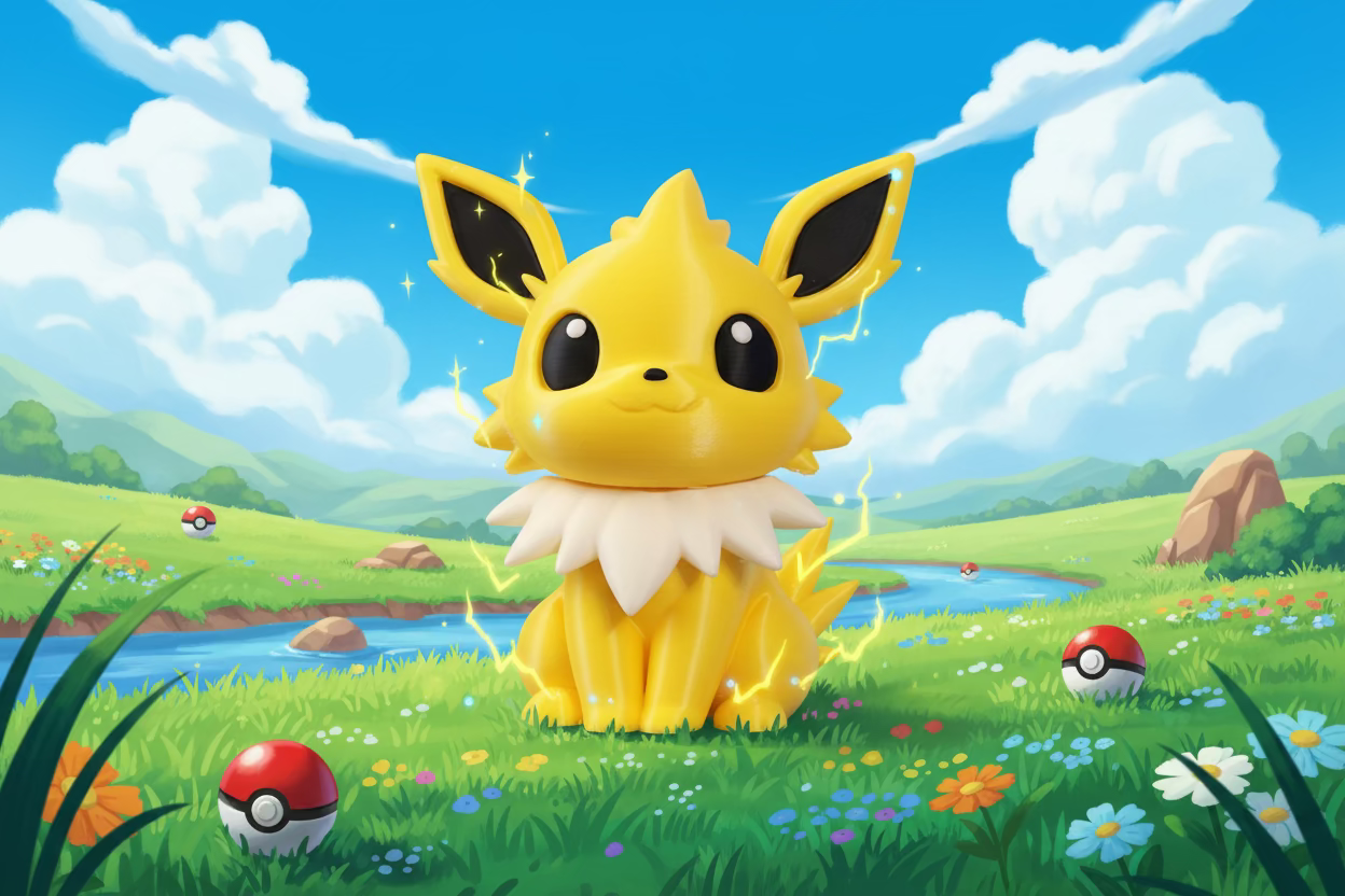 Jolteon Pokemon 3D printed
