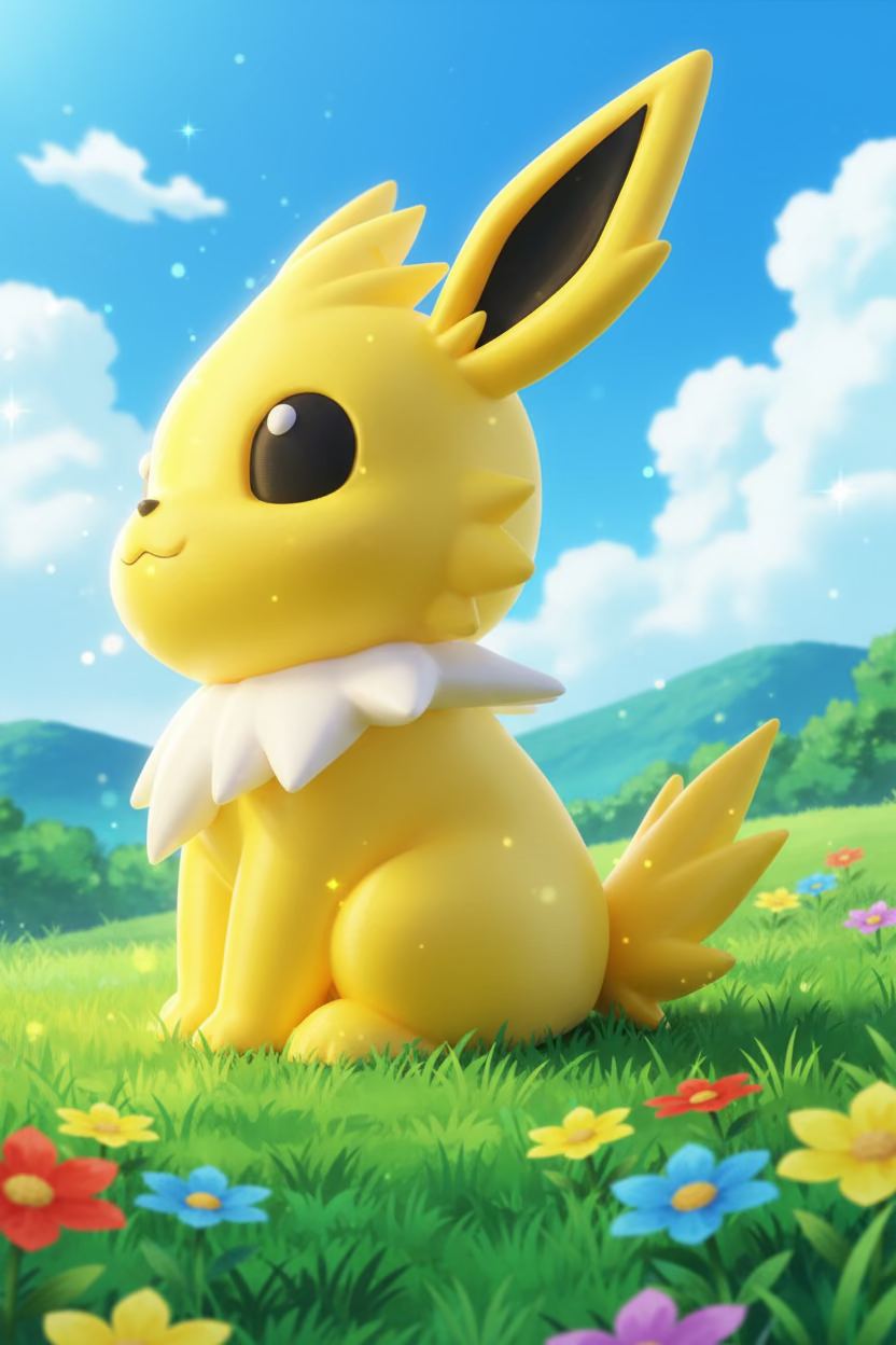 Jolteon Pokemon 3D printed